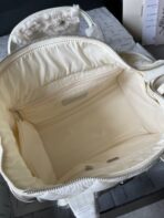 CC LARGE 35 BOWLING BAG IN WHITE CALFSKIN - Image 8