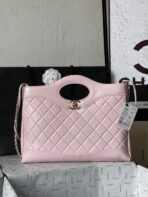 CC MEDIUM 36 SHOPPING BAG IN LIGHT PINK CALFSKIN - Image 4