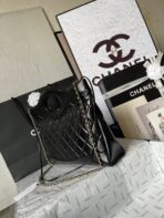CC MEDIUM 36 SHOPPING BAG IN BLACK CALFSKIN - Image 7