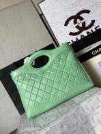 CC MEDIUM 36 SHOPPING BAG IN GREEN MINT CALFSKIN - Image 4