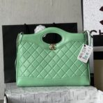 CC MEDIUM 36 SHOPPING BAG IN GREEN MINT CALFSKIN - Image 2