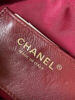 CAMERA BAG 18 IN BUCCANEER RED QUILTED LAMBSKIN DOUBLE C GOLD COIN - Image 6