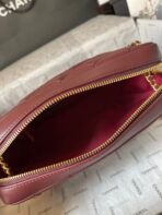 CAMERA BAG 24 IN BUCCANEER RED QUILTED LAMBSKIN DOUBLE C GOLD COIN - Image 7