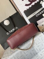 CAMERA BAG 24 IN BUCCANEER RED QUILTED LAMBSKIN DOUBLE C GOLD COIN - Image 10