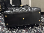 BOWLING BAG 33 IN BLACK SOFT LAMBSKIN GOLD HARDWARE - Image 7