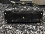 BOWLING BAG 44 IN BLACK SOFT LAMBSKIN GOLD HARDWARE - Image 4