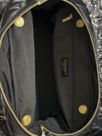 BOWLING BAG 44 IN BLACK SOFT LAMBSKIN GOLD HARDWARE - Image 5