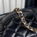 MEDIUM CAMERA BAG 23 IN BLACK LAMBSKIN GOLD HARDWARE - Image 6