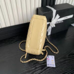 MEDIUM CAMERA BAG 23 IN BEIGE YELLOW LAMBSKIN GOLD HARDWARE - Image 4