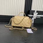 MEDIUM CAMERA BAG 23 IN BEIGE YELLOW LAMBSKIN GOLD HARDWARE - Image 6