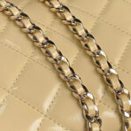 MEDIUM CAMERA BAG 23 IN BEIGE YELLOW LAMBSKIN GOLD HARDWARE - Image 7