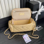 MEDIUM CAMERA BAG 23 IN BEIGE YELLOW LAMBSKIN GOLD HARDWARE - Image 9