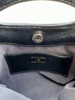 MINI SHOPPING BAG 20 IN BLACK MIX TAWNY BROWN LAMBSKIN GOLD-TONE METAL - Image 8