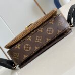 POCHETTE M������TIS 20 IN BROWN MONOGRAM AND MONOGRAM REVERSE CANVAS GOLD BUCKLE - Image 3