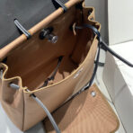 HERBAG A DOS ZIP RETOURNE BACKPACK 29 IN BROWN CANVAS AND BLACK - Image 5