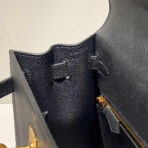 KELLY 25CM IN NOIR   GOLD HARDWARE - Image 7