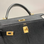 KELLY 25CM IN NOIR   GOLD HARDWARE - Image 8