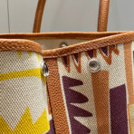 GARDEN PARTY 36 IN MULTICOLOR TOILE H CANVAS GOLD  TROPICAL STREETLINE ILLUSTRATION - Image 4