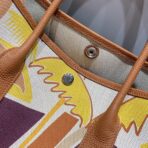 GARDEN PARTY 36 IN MULTICOLOR TOILE H CANVAS GOLD  TROPICAL STREETLINE ILLUSTRATION - Image 7