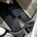 GARDEN PARTY 36 IN BLUE IVORY TOILE H CANVAS BLACK  EQUESTRIAN HARNESS PRINT - Image 6