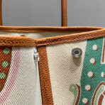 GARDEN PARTY 36 IN MULTICOLOR TOILE H CANVAS GOLD  CIRCUS TYPOGRAPHY PRINT - Image 6