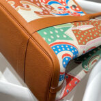 GARDEN PARTY 36 IN MULTICOLOR TOILE H CANVAS GOLD  CIRCUS TYPOGRAPHY PRINT - Image 4