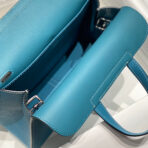 HALZAN 25 HANDLE BAG IN FOUNTAIN BLUE GRAINED - Image 2
