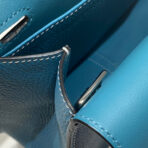 HALZAN 25 HANDLE BAG IN FOUNTAIN BLUE GRAINED - Image 7