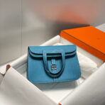 HALZAN 25 HANDLE BAG IN FOUNTAIN BLUE GRAINED