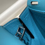 HALZAN 25 HANDLE BAG IN FOUNTAIN BLUE GRAINED - Image 8