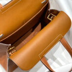 HALZAN 25 HANDLE BAG IN DULL ORANGE GRAINED - Image 9