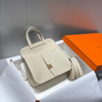 HALZAN 25 HANDLE BAG IN BEIGE GRAINED - Image 3