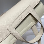 HALZAN 25 HANDLE BAG IN BEIGE GRAINED - Image 4