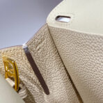 HALZAN 25 HANDLE BAG IN BEIGE GRAINED - Image 6