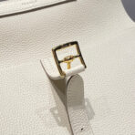 HALZAN 25 HANDLE BAG IN BEIGE GRAINED - Image 9