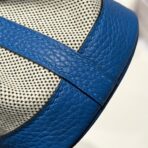 GARDEN PARTY 23CM IN WHITE MIX BLACK TOILETS COTTON CANVAS AND BLUE - Image 6