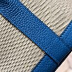 GARDEN PARTY 23CM IN WHITE MIX BLACK TOILETS COTTON CANVAS AND BLUE - Image 7