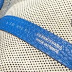 GARDEN PARTY 23CM IN WHITE MIX BLACK TOILETS COTTON CANVAS AND BLUE - Image 8