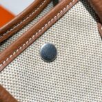 GARDEN PARTY 23CM IN WHITE TOILETS COTTON CANVAS AND BROWN - Image 8