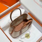 GARDEN PARTY 23CM IN WHITE TOILETS COTTON CANVAS AND BROWN - Image 3