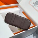 GARDEN PARTY 23CM IN BEIGE TOILETS COTTON CANVAS AND DARK BROWN - Image 4