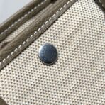 GARDEN PARTY 23CM IN WHITE TOILETS COTTON CANVAS AND TAUPE - Image 6