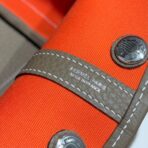 GARDEN PARTY 30CM IN ORANGE MINIMUM TOILETS COTTON CANVAS AND BROWN - Image 4