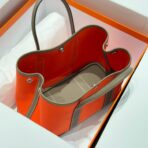 GARDEN PARTY 30CM IN ORANGE MINIMUM TOILETS COTTON CANVAS AND BROWN - Image 3