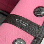 GARDEN PARTY 30CM IN RED TOILETS COTTON CANVAS AND DARK BROWN  PINK ON SIDE OTHER - Image 4