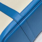 GARDEN PARTY 30CM IN WHITE TOILETS COTTON CANVAS AND BLUE  GREEN ON SIDE OTHER - Image 5