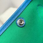 GARDEN PARTY 30CM IN WHITE TOILETS COTTON CANVAS AND BLUE  GREEN ON SIDE OTHER - Image 9