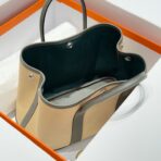 GARDEN PARTY 30CM IN DARK BEIGE TOILETS COTTON CANVAS AND GREY - Image 3