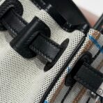 BIRKIN SHOULDER 29 IN BLACK  ÉCRU/NOIR/FAUVE/NOIR/BLEU ZANZIBAR EMBROIDERY PLAID CANVAS - Image 5