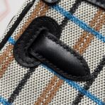 BIRKIN SHOULDER 29 IN BLACK  ÉCRU/NOIR/FAUVE/NOIR/BLEU ZANZIBAR EMBROIDERY PLAID CANVAS - Image 9